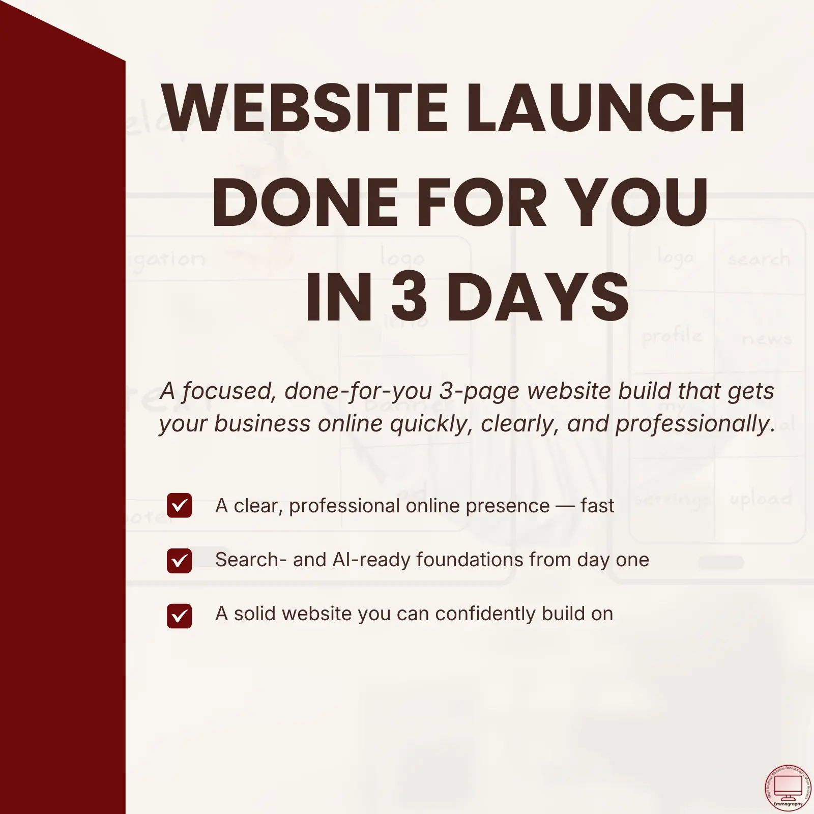 Website Launch — Done For You in 3 Days (Beta) - $1497
