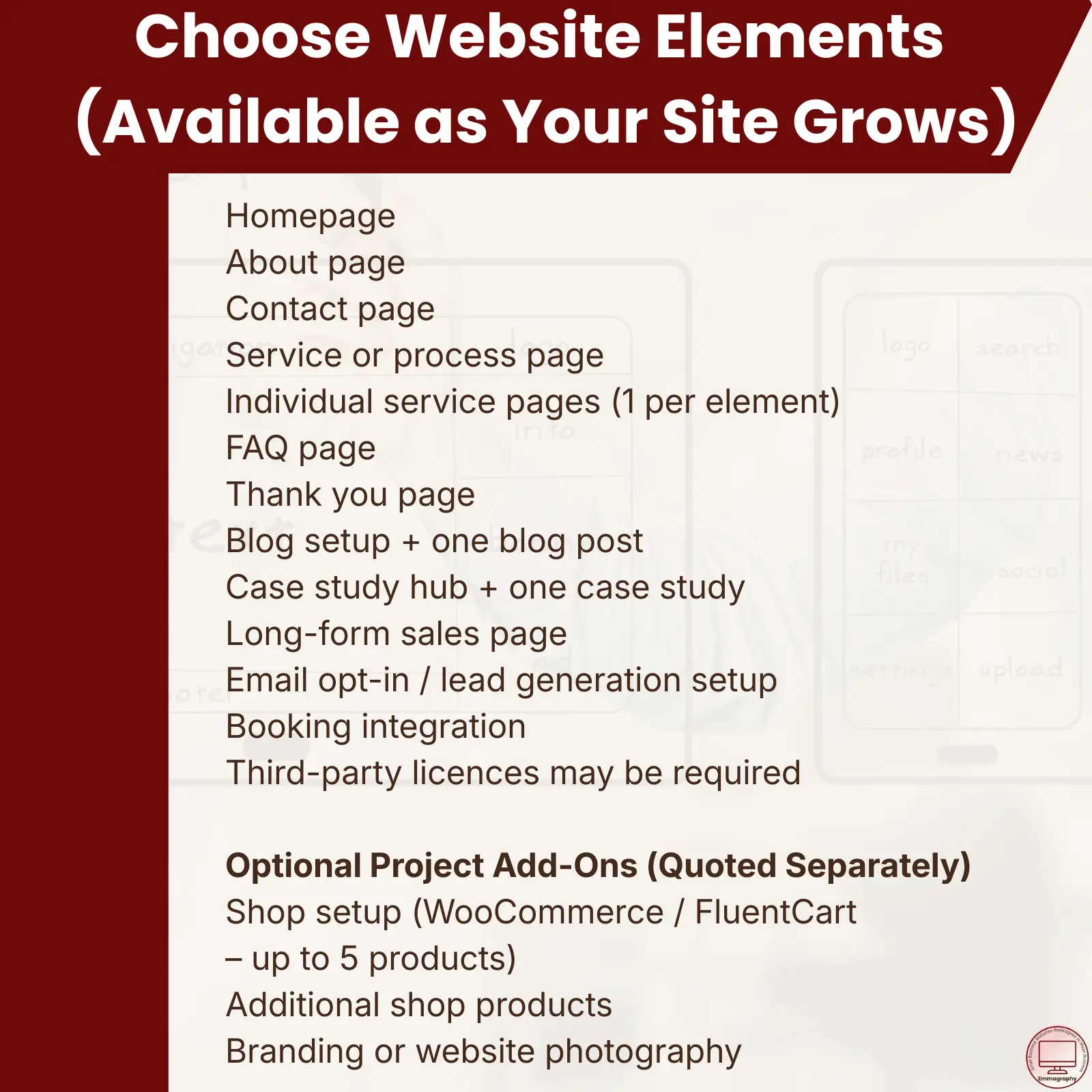 website elements