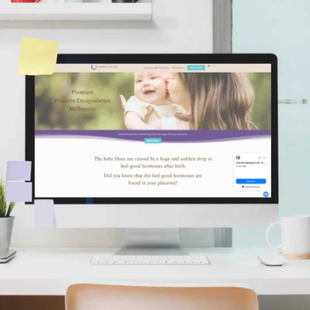 signature package. Image of website displayed on desktop
