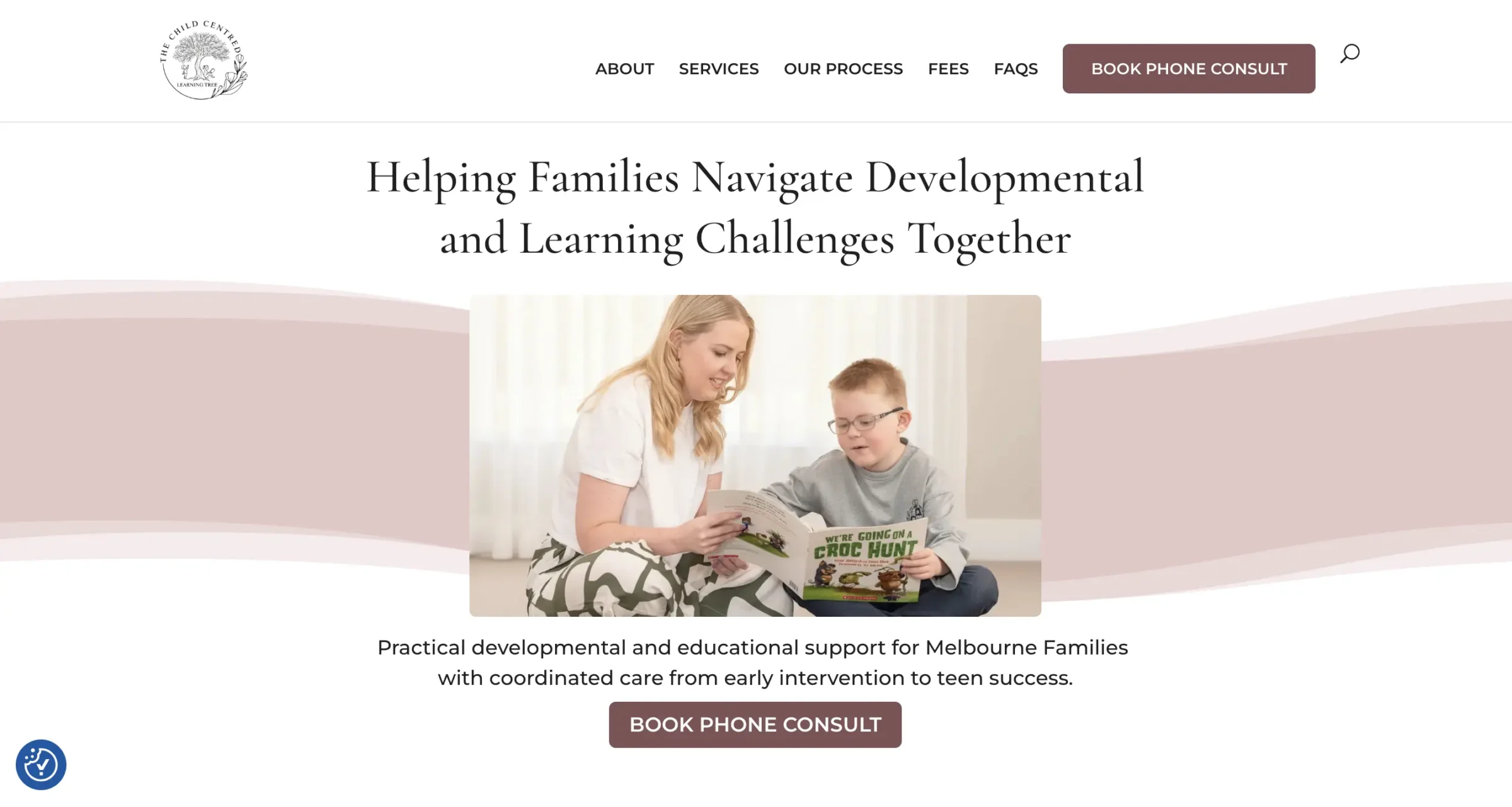 the child centred learning tree website header